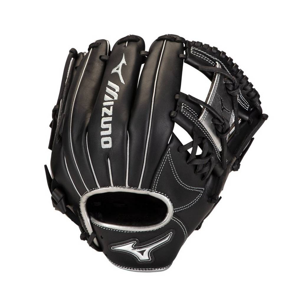 Mens Mizuno MVP Prime SE Infield 11.5" Baseball Gloves Black/Silver Philippines (HCYEZS104)